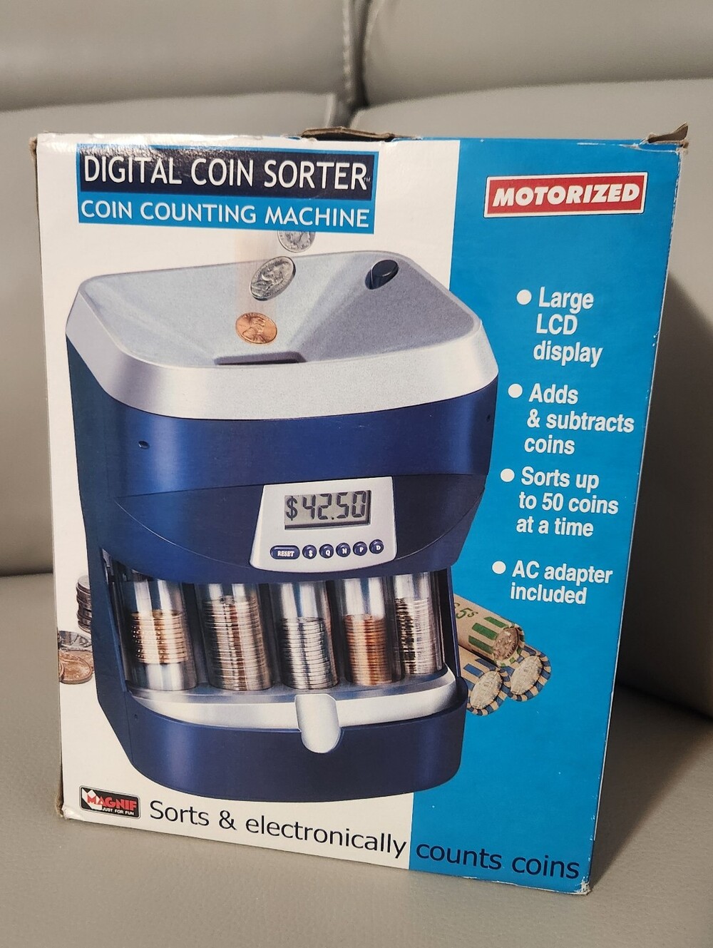 Digital Cpin Sorter LCD Display Motorized Counting Machine